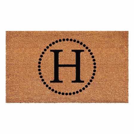 Calloway Mills Monogram Door Mat, Black, Natural, 24 in W x 48 in L 108212448H